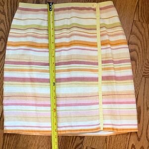 Ann Taylor Pastel Striped Mini Skirt
